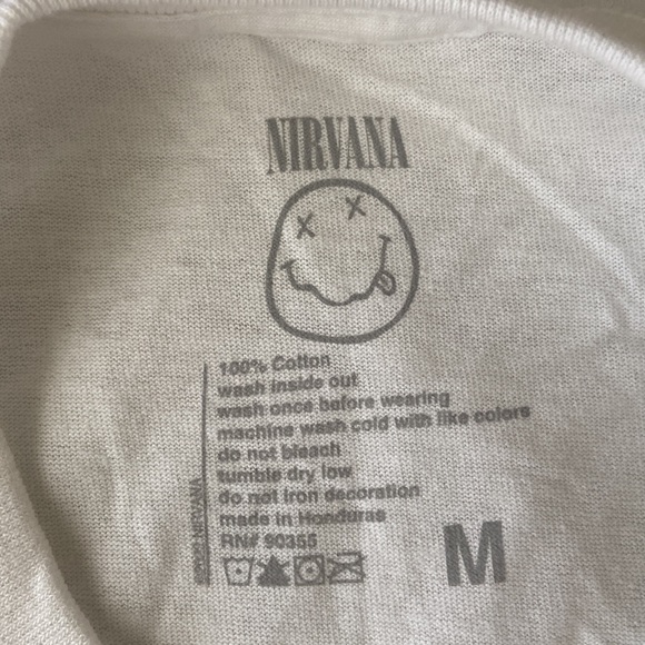 This is a medium sized Nirvana white t-shirt. - Picture 3 of 5